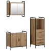 vidaXL Ensemble d'armoire de salle de bain 3 pc Ch&ecirc;ne artisanal
