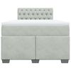 vidaXL Sommier &agrave; lattes de lit et matelas Gris clair 120x200cm Velours