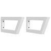 vidaXL Supports d'&eacute;tag&egrave;res pour lavabo 2 pcs blanc trap&egrave;ze acier