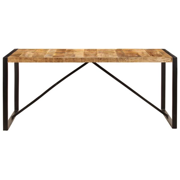 vidaXL Table à manger Bois de manguier brut 180 cm