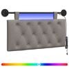 vidaXL T&ecirc;te de lit suspendue Taupe Tissu