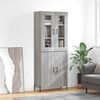 vidaXL Buffet haut Sonoma gris 69,5x34x180 cm Bois d'ing&eacute;nierie
