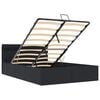 vidaXL Cadre de lit à rangement hydraulique sans matelas avec LED noir