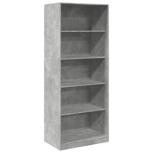 vidaXL Garde-robe gris b&eacute;ton 80x50x200 cm bois d'ing&eacute;nierie