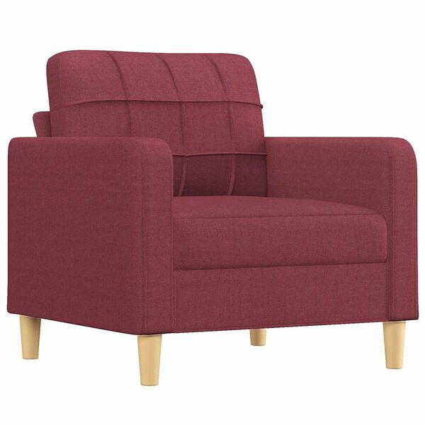 vidaXL Fauteuil Rouge bordeaux 60 cm Tissu