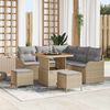 vidaXL Ensemble de canap&eacute; de jardin 8 pcs Beige et Gris clair