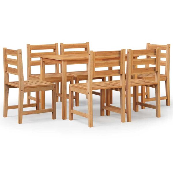vidaXL Ensemble &agrave; manger de jardin 7 pcs Bois de teck solide