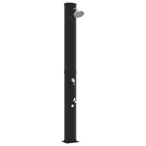 vidaXL Douche solaire avec pommeau de douche et robinet 40 l Noir