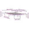 vidaXL Cadre de lit avec tables de chevet Brun cire 140 x 210 cm