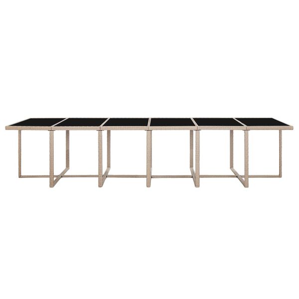 vidaXL Ensemble &agrave; manger d'ext&eacute;rieur avec coussins 17 pcs rotin Beige