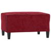 vidaXL Ensemble de canap&eacute;s 3 pcs avec coussins Rouge bordeaux Velours