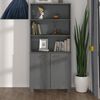 vidaXL Buffet HAMAR Bois massif de pin Gris fonc&eacute;