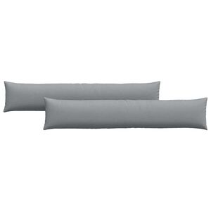 vidaXL Coussins de canap&eacute; 2 pcs Gris clair 200 x 40 cm tissu
