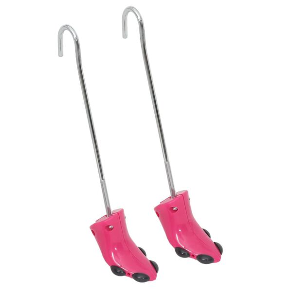 vidaXL Tendeurs de bottes et chausse-pied rose EU 34-40 plastique