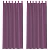 vidaXL Rideaux en voile avec boucles 2 pcs violet 140x260 cm
