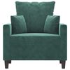 vidaXL Fauteuil Vert foncé 60 cm Velours