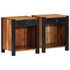 vidaXL Cabinet de chevet 2 pcs Marron 40 x 35 x 50 cm