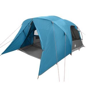 vidaXL Tente D&ocirc;me 4-Personnes avec toit Bleu 455 x 252 x 178 cm