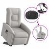 vidaXL Fauteuil inclinable gris nuage tissu