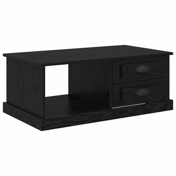 vidaXL Table basse Ch&ecirc;ne noir 90 x 50 x 35 cm Bois d'ing&eacute;nierie