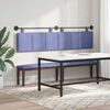 vidaXL T&ecirc;te de lit suspendue Ray&eacute; Bleu denim 210 x 55 x 5 cm tissu