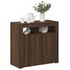 vidaXL Buffet avec lumi&egrave;res LED ch&ecirc;ne marron 80x35x75 cm