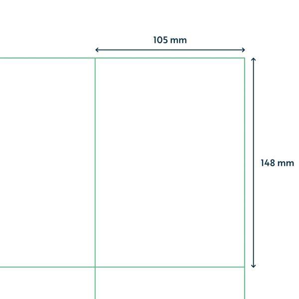rillprint &Eacute;tiquettes autocollantes 105x148 mm 1000 feuilles Blanc