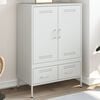 vidaXL Buffet haut blanc 68x39x101,5 cm acier