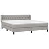 vidaXL Sommier &agrave; lattes de lit avec matelas Gris clair 180x200cm Tissu