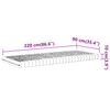 vidaXL Matelas en mousse blanc 90x220 cm 7 zones dureté 20 ILD