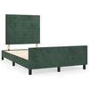 vidaXL Cadre de lit sans matelas vert fonc&eacute; 120x200 cm velours