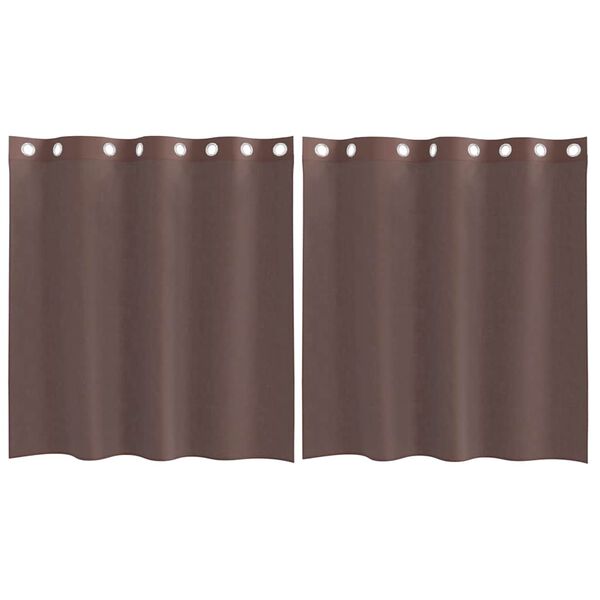 vidaXL Rideaux en voile avec œillets 2 pcs marron 140x140 cm