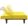 vidaXL Canap&eacute;-lit avec porte-gobelets jaune clair tissu