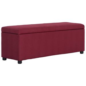 vidaXL Banc avec compartiment de rangement 116 cm Bordeaux Polyester