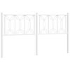 vidaXL T&ecirc;te de lit de remplacement m&eacute;tal blanc 160 cm