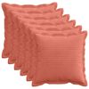 vidaXL Housse de coussin 6 pc HOUTEN Rouge orange 30 x 30 cm