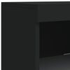 vidaXL Buffet avec lumi&egrave;res LED noir 41x37x100 cm
