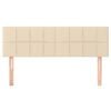 vidaXL T&ecirc;tes de lit 2 pcs Cr&egrave;me 72x5x78/88 cm Tissu