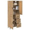 vidaXL Haut Armoire 2 pcs Ch&ecirc;ne artisanal Bois d'ing&eacute;nierie