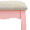 vidaXL Ensemble de coiffeuse avec tabouret Rose 50x59x136 cm Paulownia