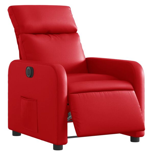 vidaXL Fauteuil inclinable &eacute;lectrique Rouge Similicuir