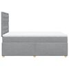 vidaXL Sommier &agrave; lattes de lit et matelas gris clair 120x190 cm tissu