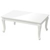 vidaXL Table basse blanc brillant 100x50x42 cm bois d'ing&eacute;nierie