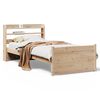 vidaXL Cadre de lit avec t&ecirc;te de lit sans matelas 90x200 cm