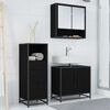 vidaXL Ensemble de mobilier de salle de bain 3 pcs Ch&ecirc;ne noir