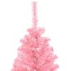 vidaXL Sapin de Noël avec 150 LED avec support Rose 150 cm PVC