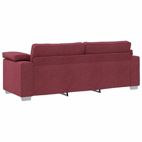 vidaXL Canap&eacute; Bordeaux 219 x 77 x 82 cm tissu