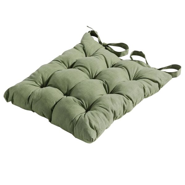 Madison Coussin de si&egrave;ge Toscane Basic 46x46 cm vert