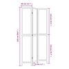 vidaXL Cloison de s&eacute;paration 3 panneaux marron fonc&eacute; paulownia massif