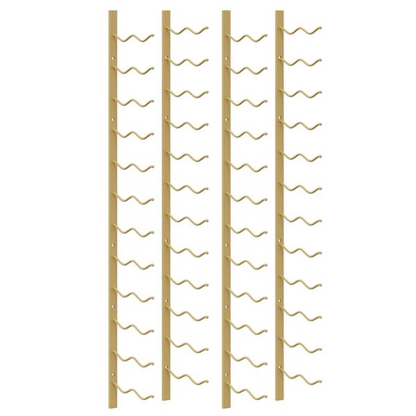 vidaXL Casier &agrave; vin mural pour 24 bouteilles 2 pcs Dor&eacute; Fer